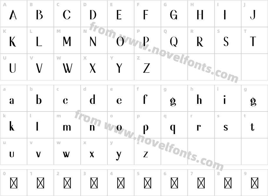 CF Ragitras BoldCharacter Map