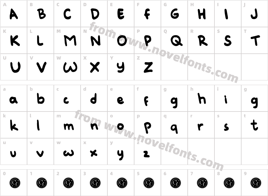 CF Sulo Demo RegularCharacter Map