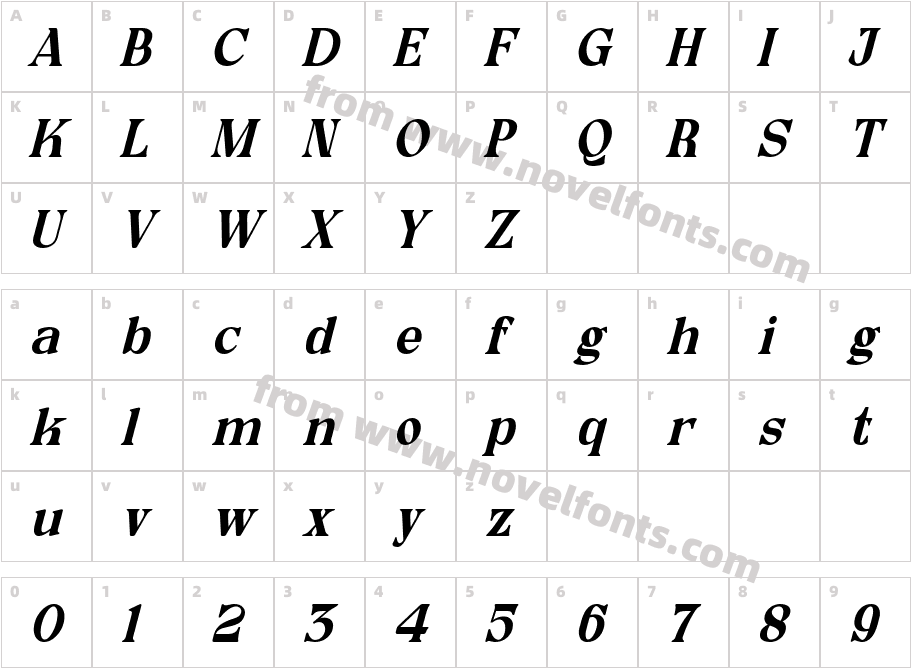 CHAOME ItalicCharacter Map