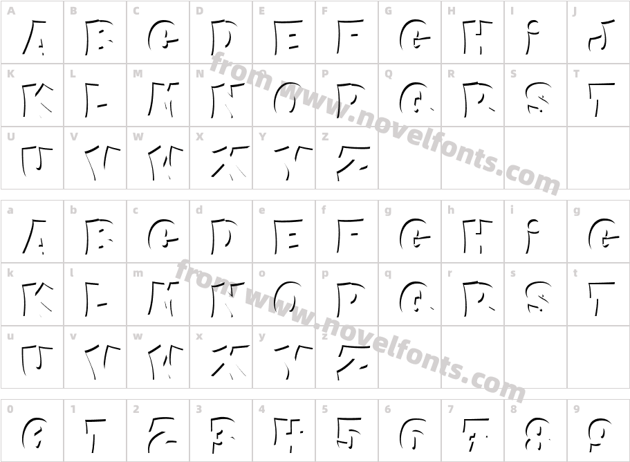 CHEESE ROLL LGTCharacter Map