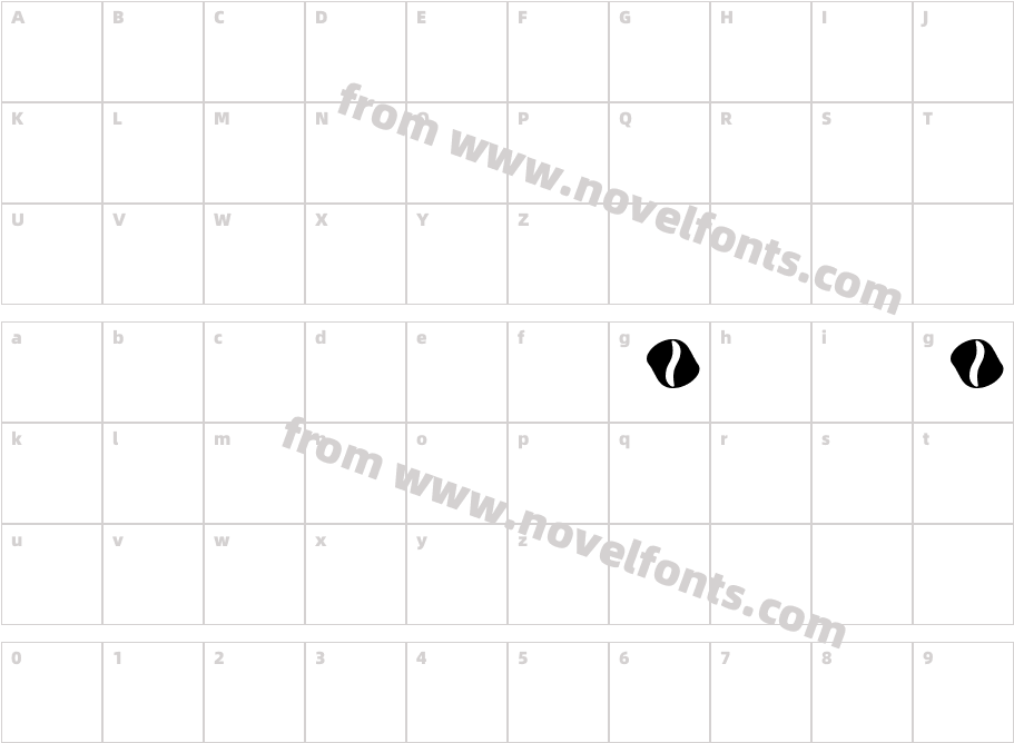 CIM Font Template A1 Min A2 MaxCharacter Map