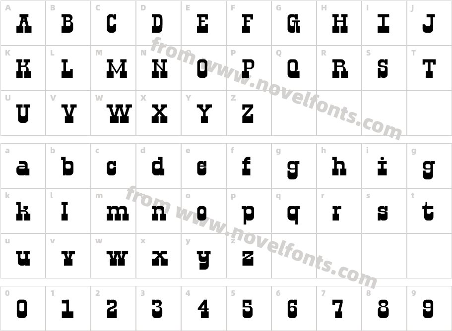 COGEBO RegularCharacter Map