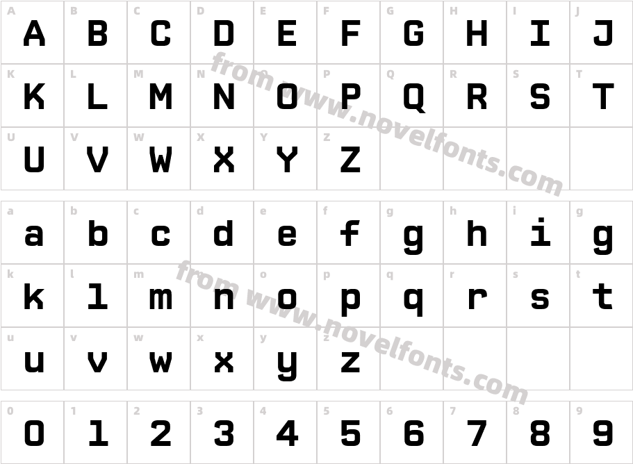 CP Mono_v07 BoldCharacter Map
