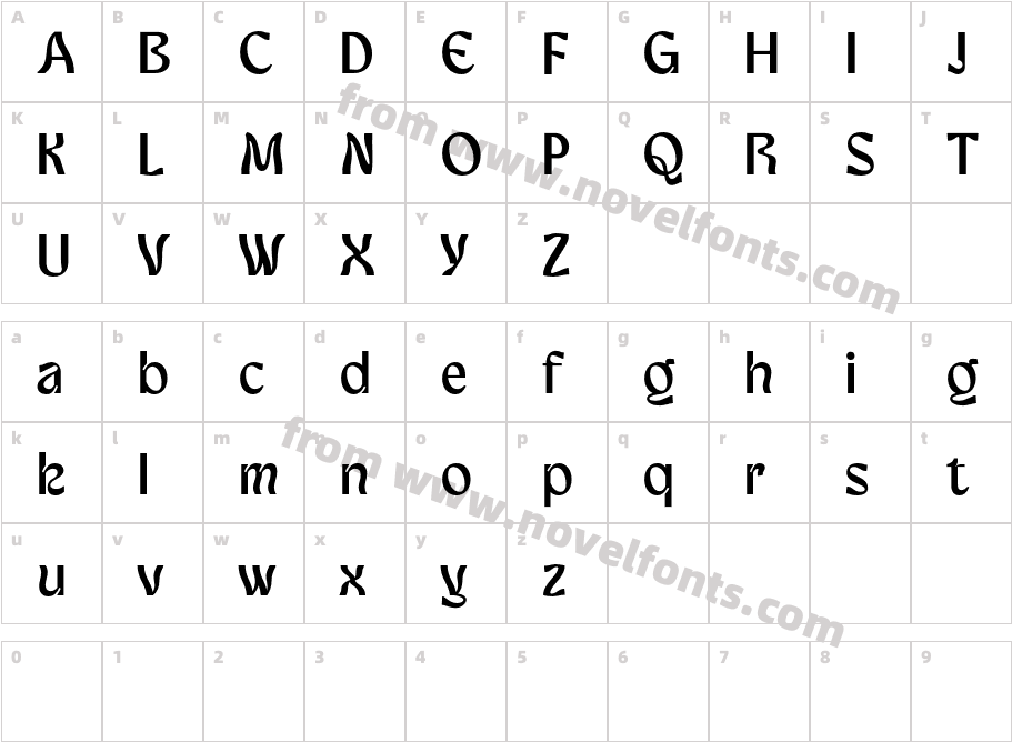 CS Belvina Demo RegularCharacter Map