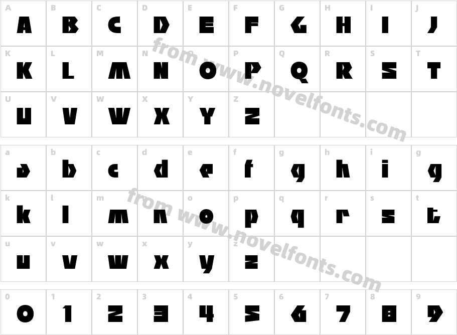 CS Boldier RegularCharacter Map