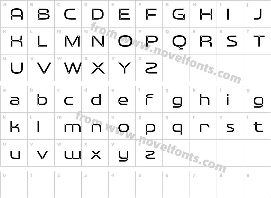 CS Bosley Demo RegularCharacter Map
