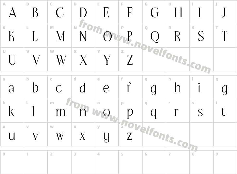 CS Canela Demo RegularCharacter Map