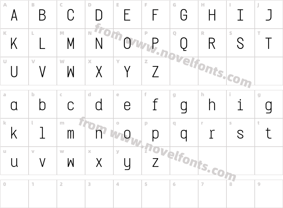 CS Diego Mono Demo RegularCharacter Map