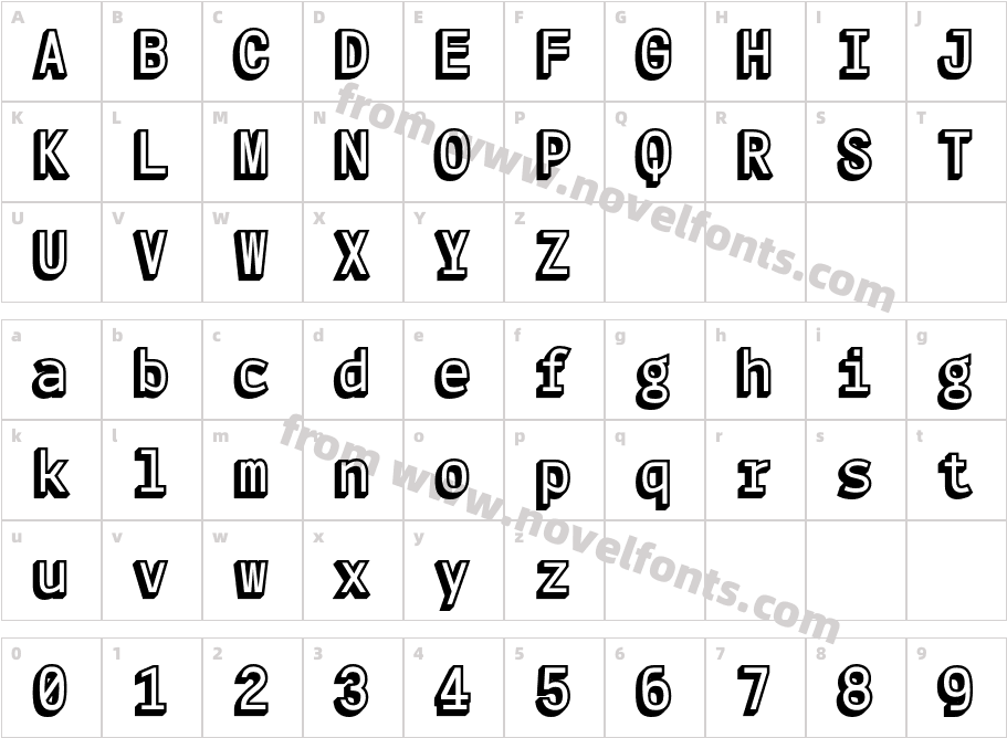 CS Genio Mono Extrude LeftCharacter Map