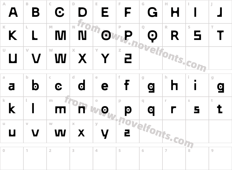 CS Holmes Demo RegularCharacter Map