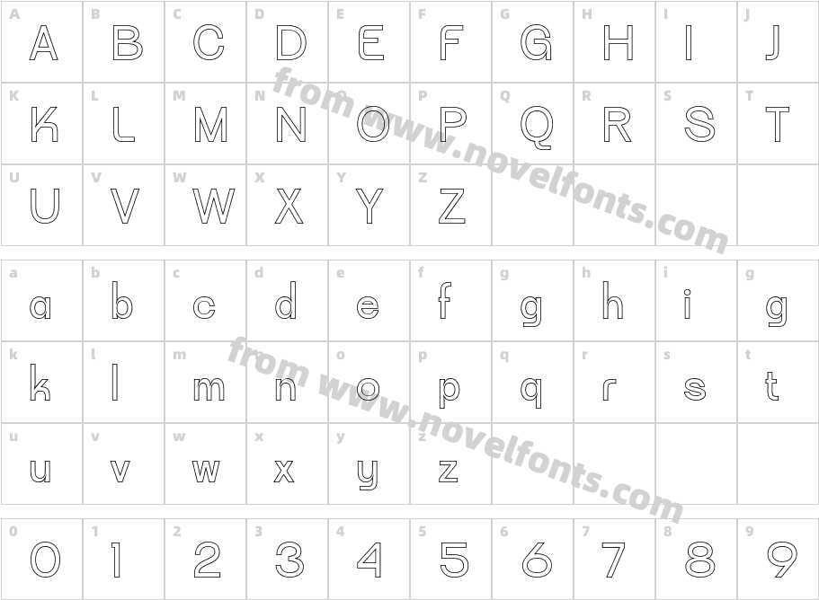 CS Kalimer OutlineCharacter Map