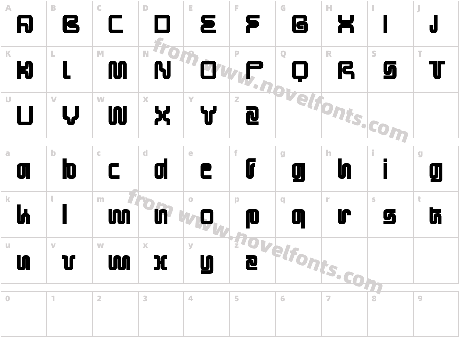 CS Venia Demo RegularCharacter Map
