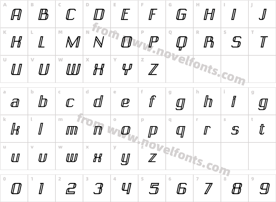 CS Watson ItalicCharacter Map