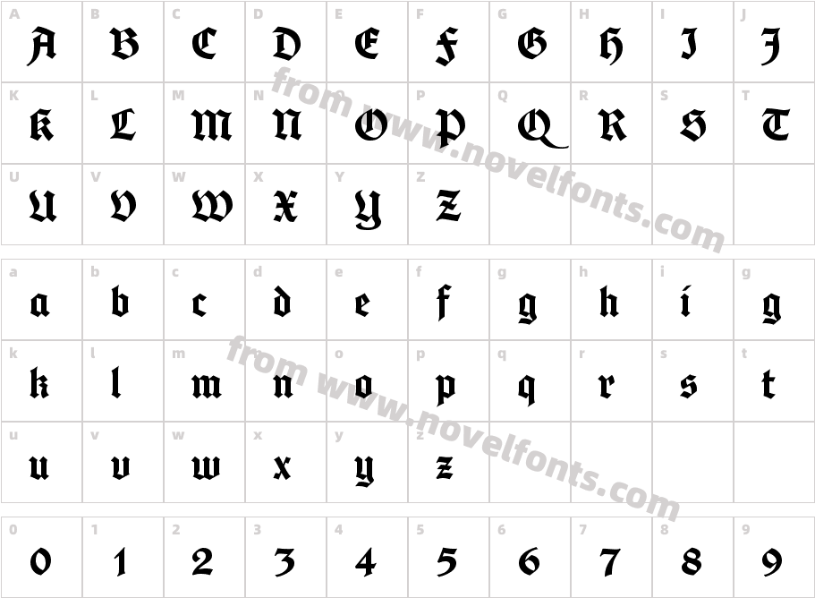 CabazonCharacter Map