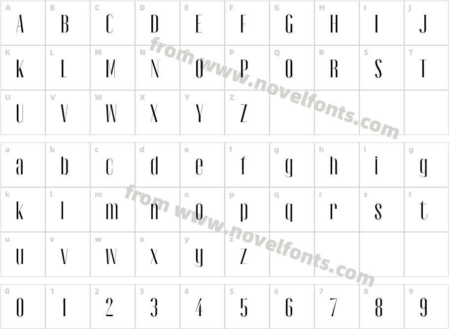 Cador regularCharacter Map