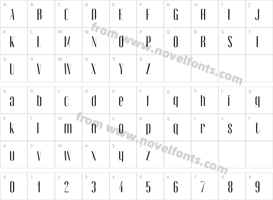 Cador regularCharacter Map