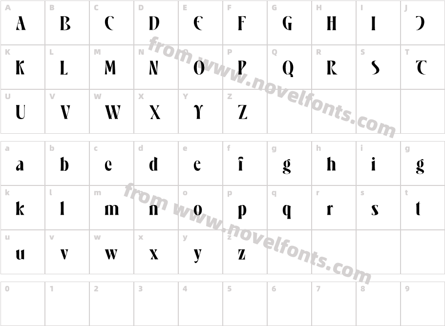 CajolesDEMO BoldCharacter Map