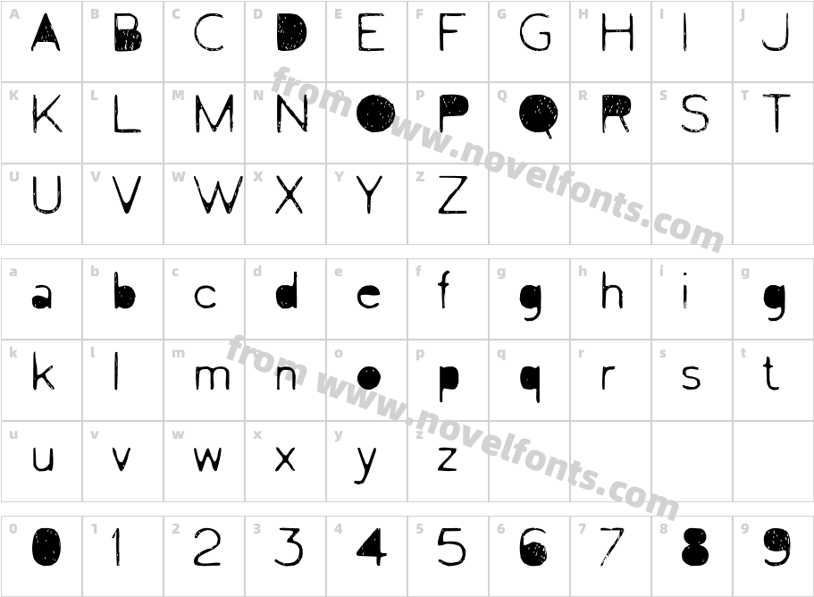 LetrogradaCharacter Map