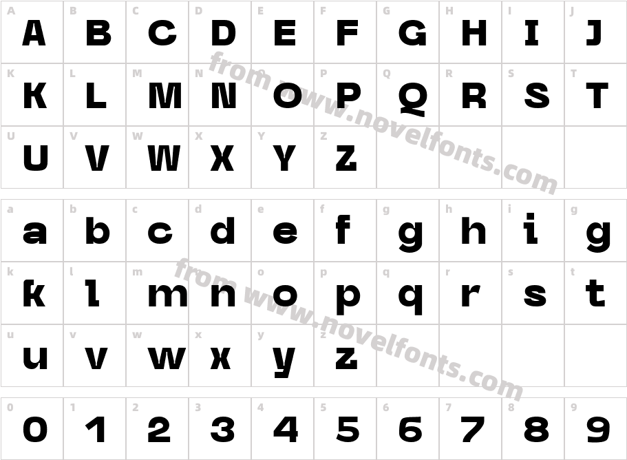 Caleb Grotesk BlackCharacter Map