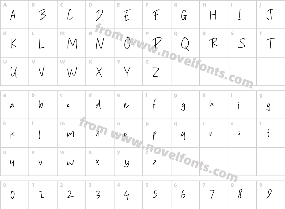 Letter BookCharacter Map