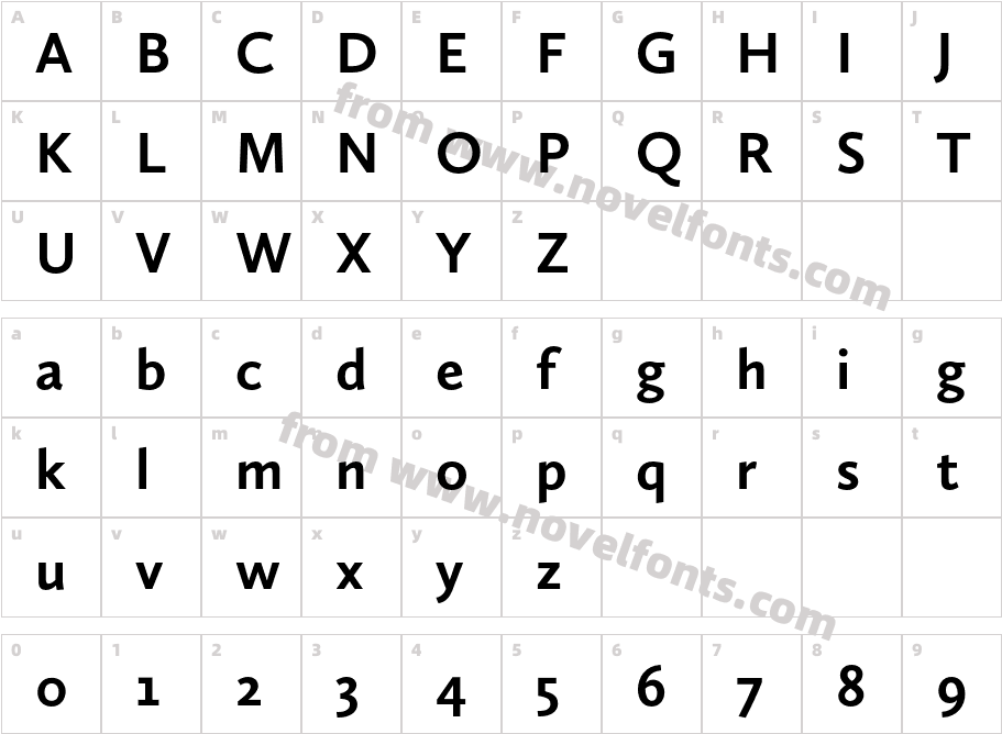 Calluna Sans BoldCharacter Map