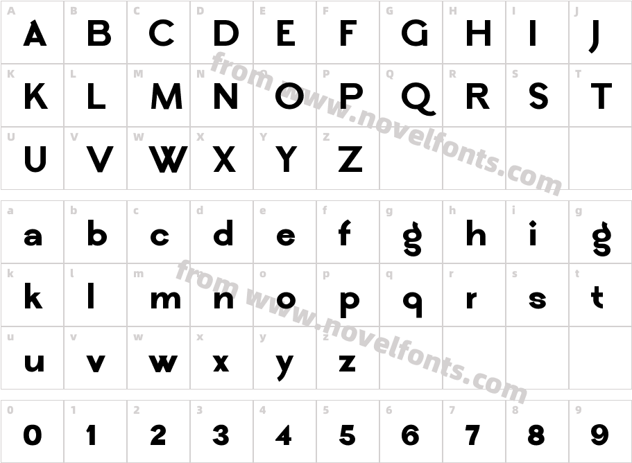Calmius Sans Extra Bold LowCharacter Map