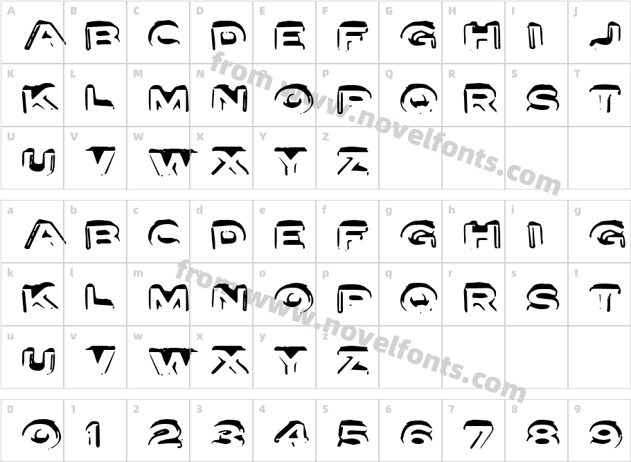 Letter Set ACharacter Map