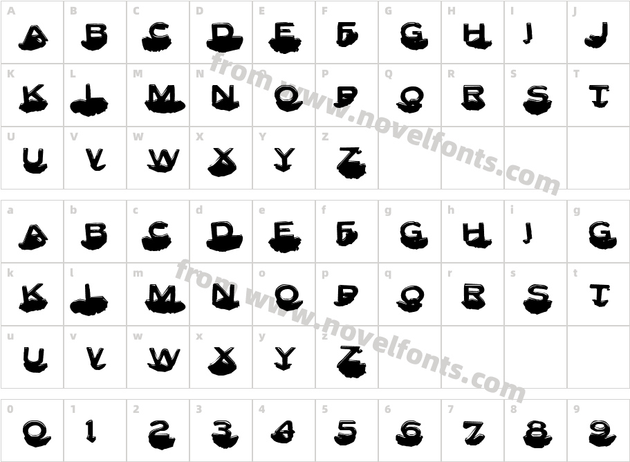 Letter Set CCharacter Map