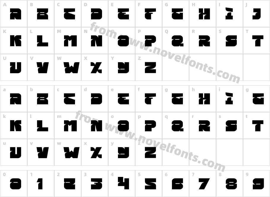 Cambrio RegularCharacter Map