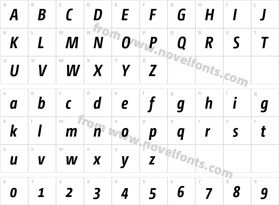 Camingo Dos Pro Cd Bold ItalicCharacter Map