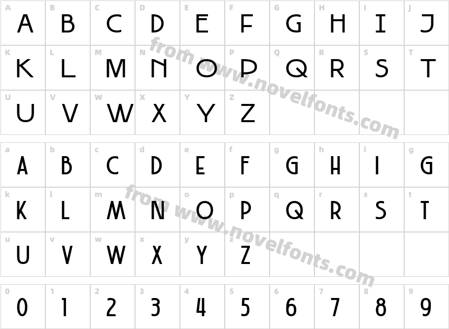 Candelize BoldCharacter Map