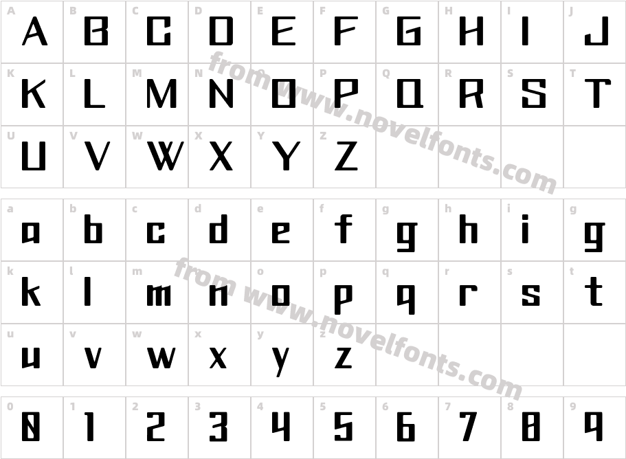 Candy MediumCharacter Map