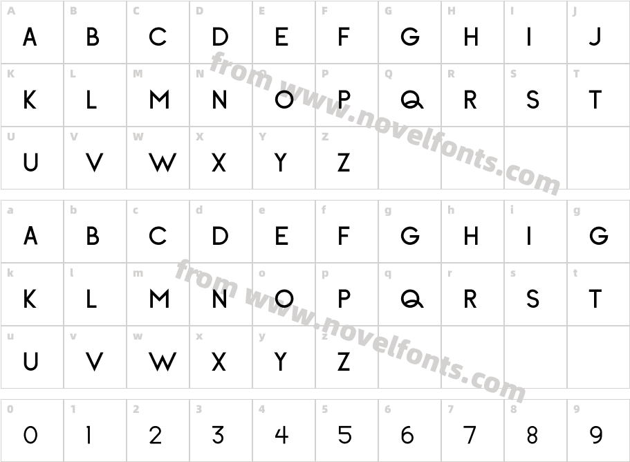 Canera BoldCharacter Map