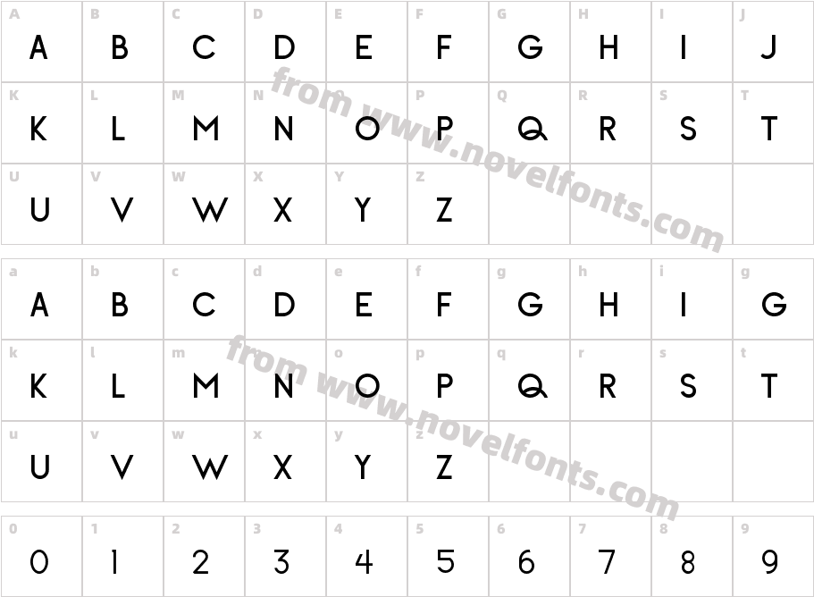 Canera BoldCharacter Map