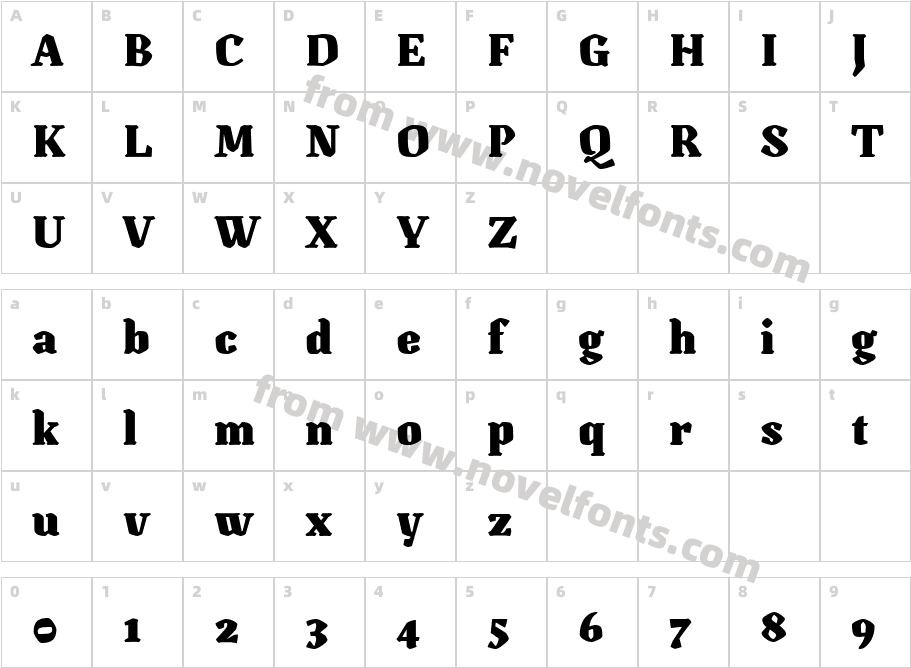 Canilari Pro HeavyCharacter Map