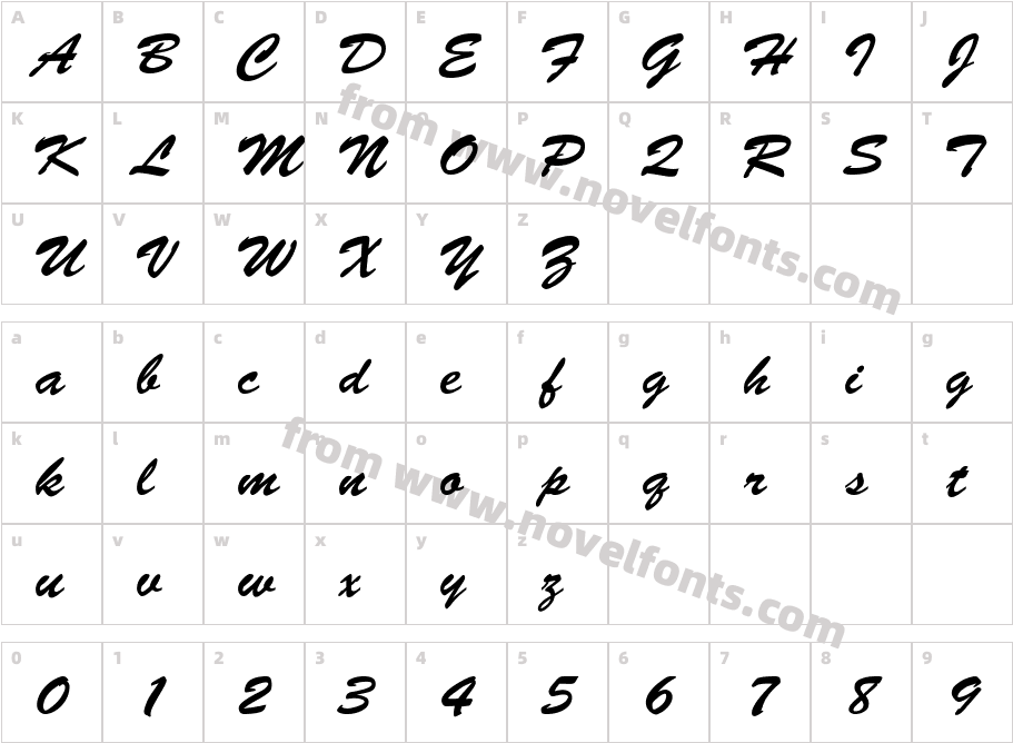 LetterMotionCharacter Map