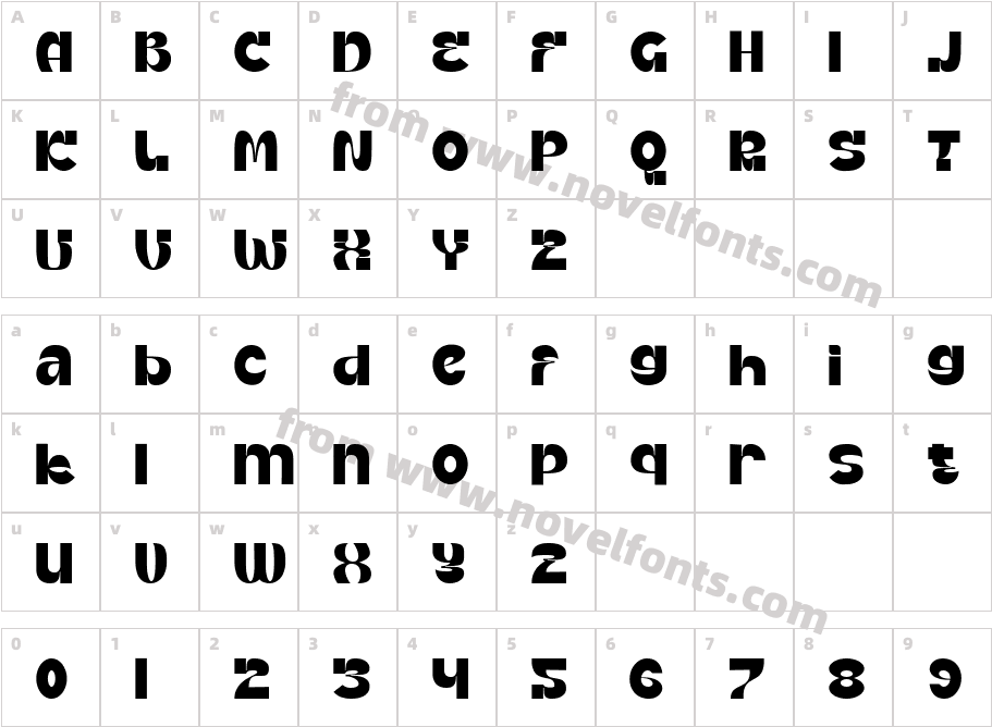 Canre RegularCharacter Map