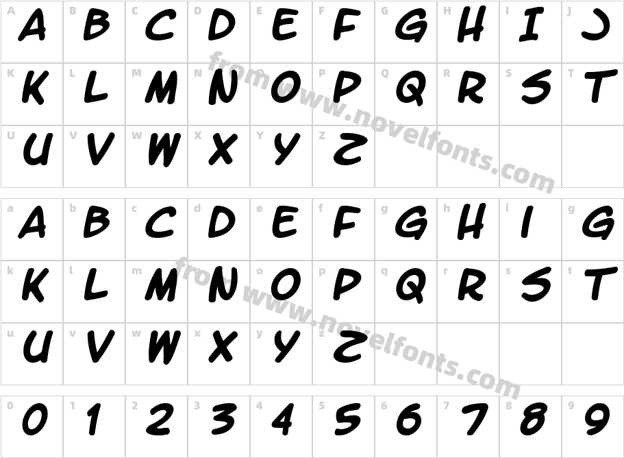 LetterOMatic!  BoldCharacter Map