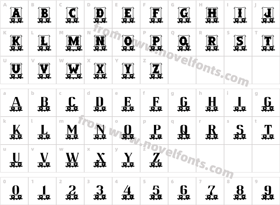 LetterTrain PlainCharacter Map