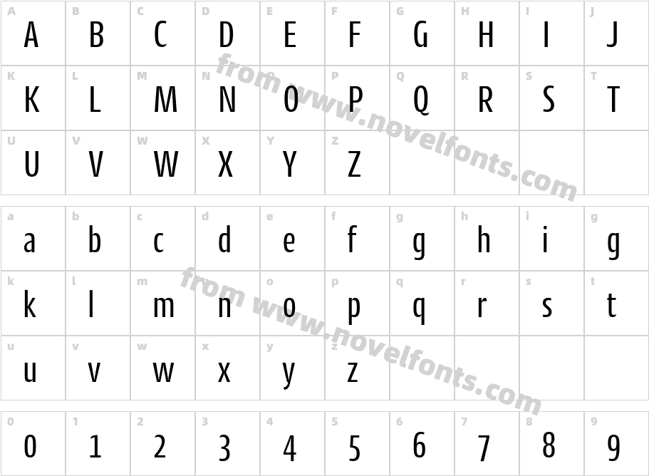 Cantiga CndCharacter Map