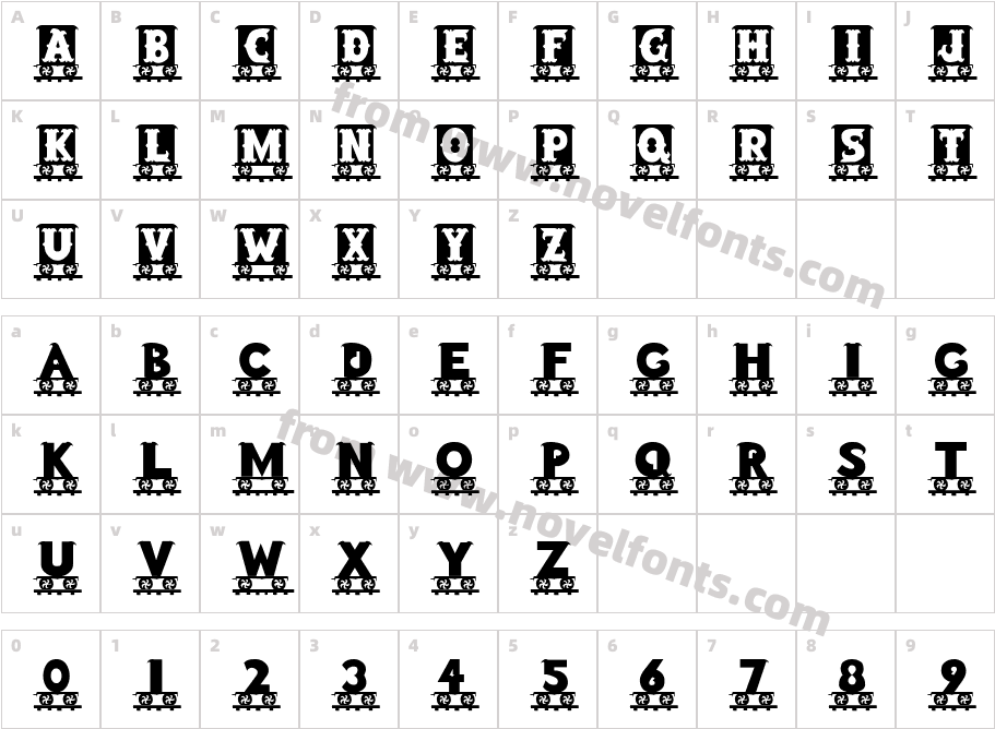 LetterTrainCharacter Map