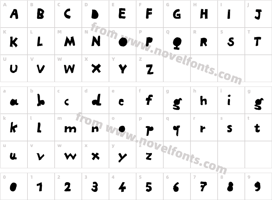 Letterine-BlackCharacter Map