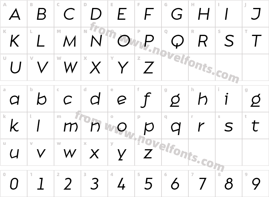 Capri Pro ItalicCharacter Map