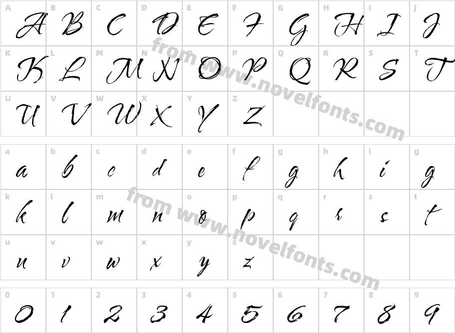 LetteringCharacter Map