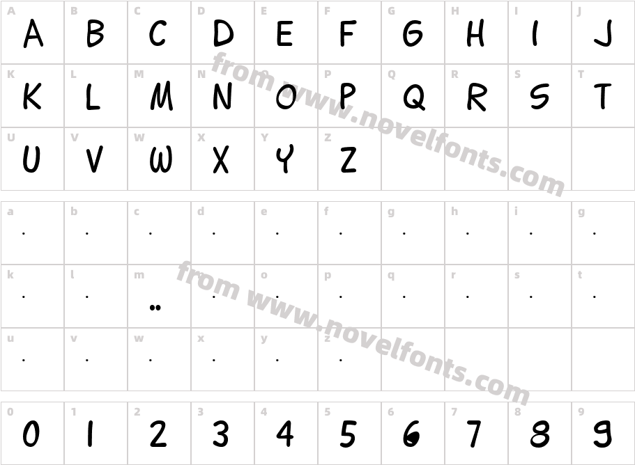 Lettering1Character Map