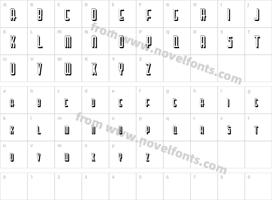 LetteringDecoShadowCharacter Map