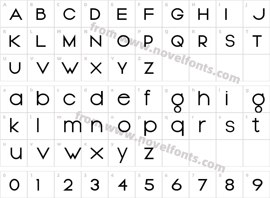 Carbon BoldCharacter Map
