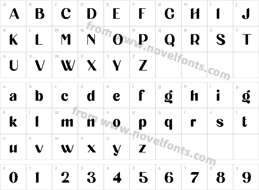 Cargiona BoldCharacter Map