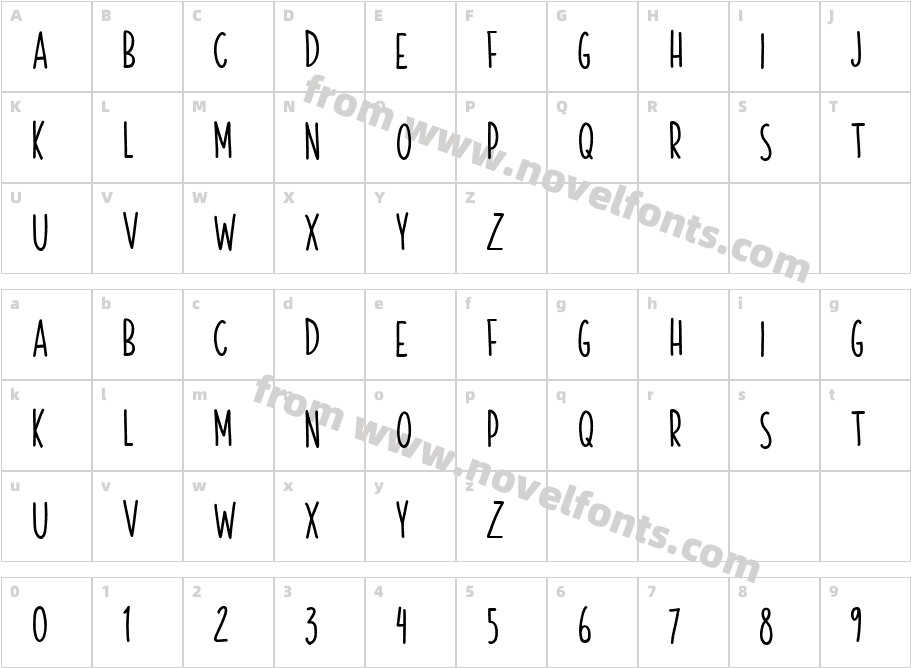 Carley Co BoldCharacter Map