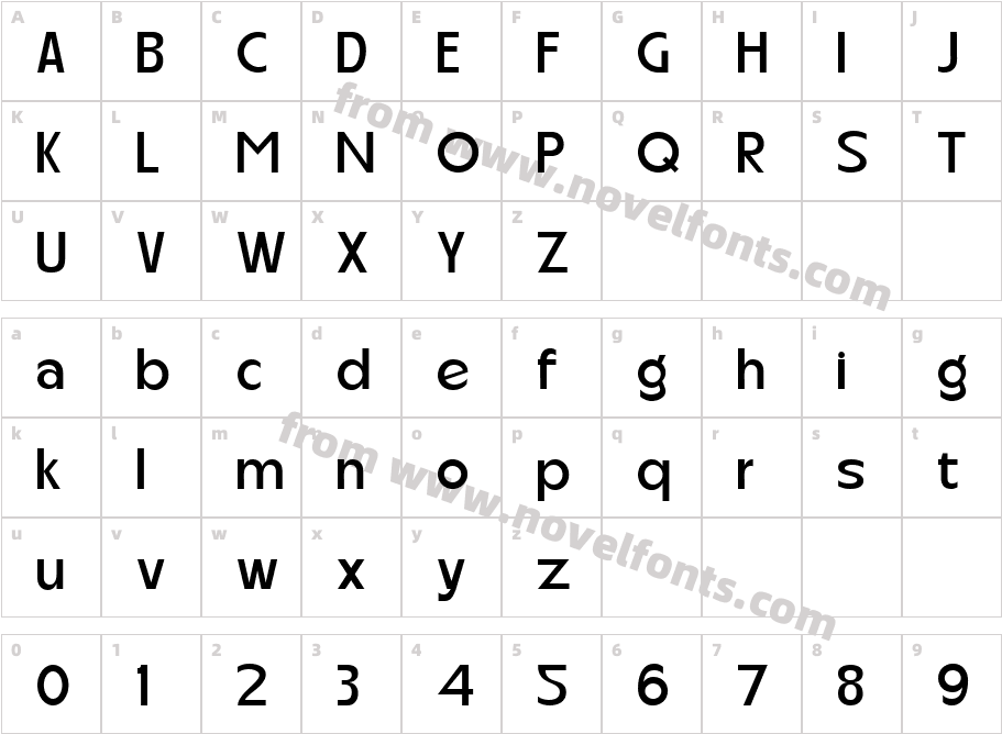 Carltine MediumCharacter Map